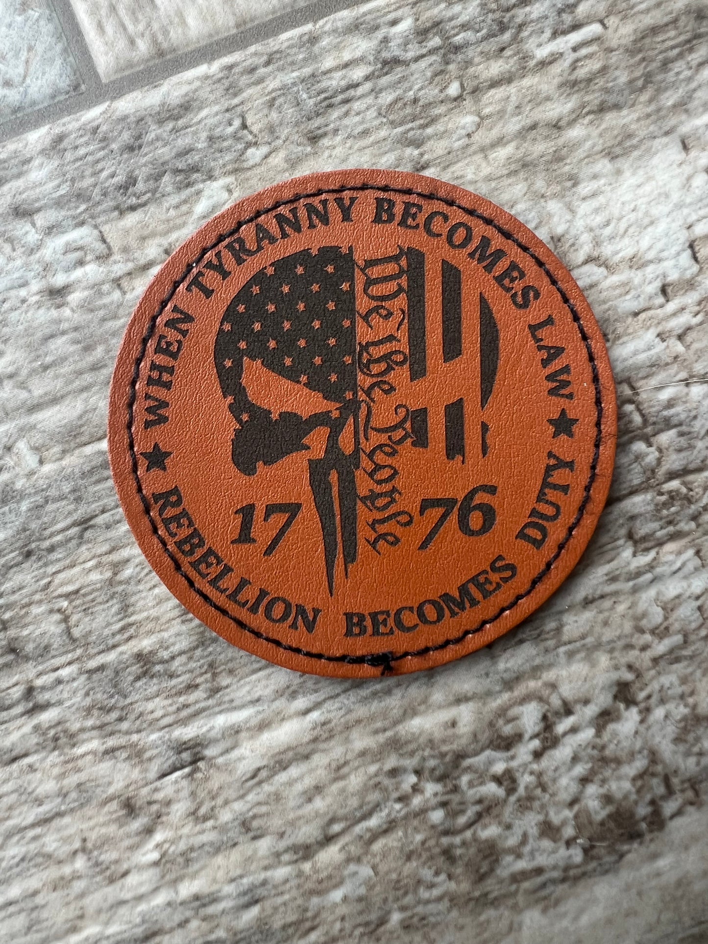 Custom leatherette patches
